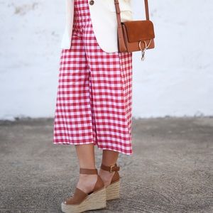 Gingham jumpsuit worn once